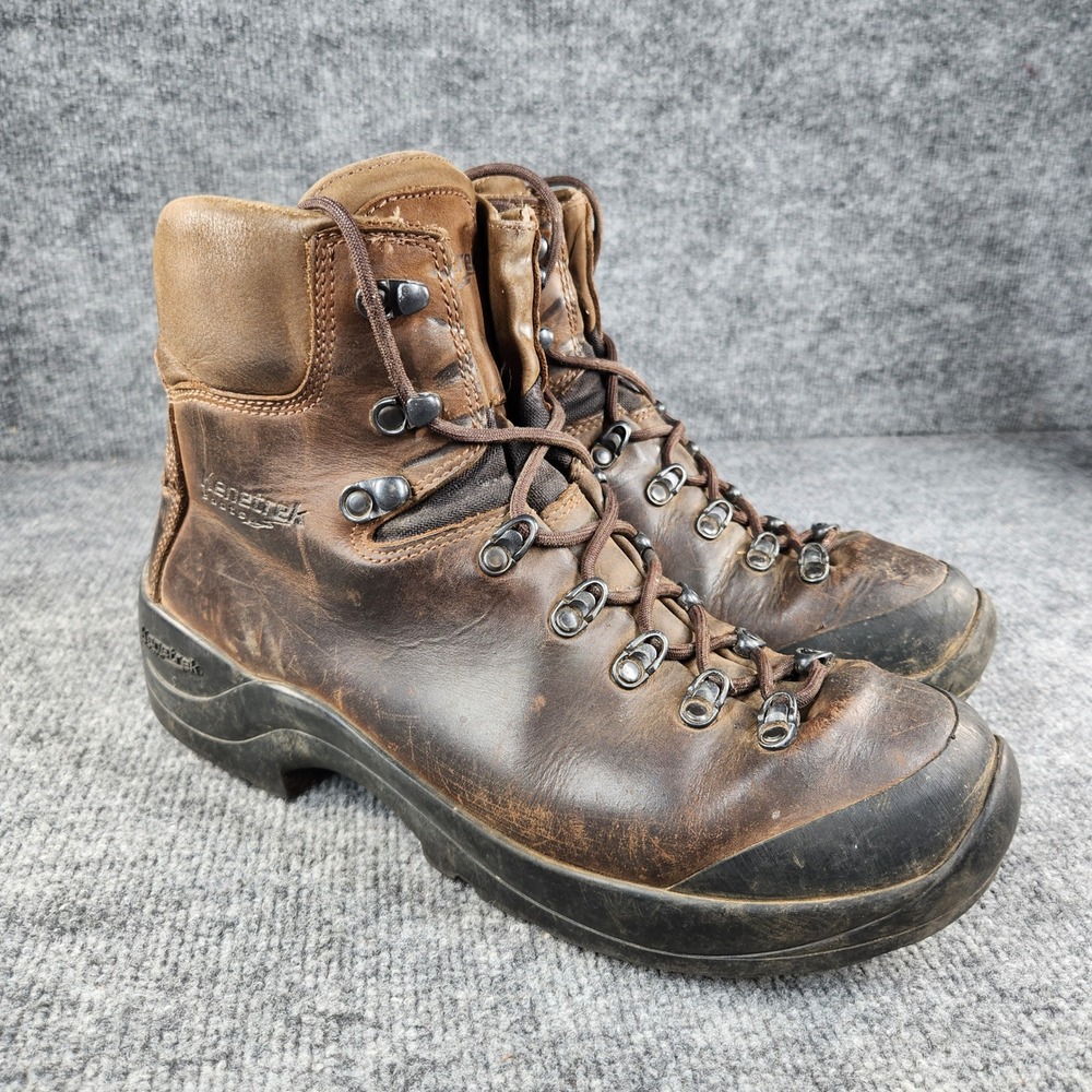 Kenetrek Boots Desert Guide Mens Size 10.5M Brown Leather Hiking Italy